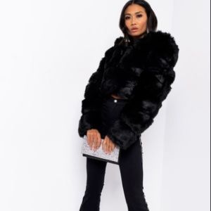 azalea wang bape faux fur panel jacket